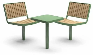 VESTRE Квадратный стол для общественных мест из стали с порошковым покрытием Berlin