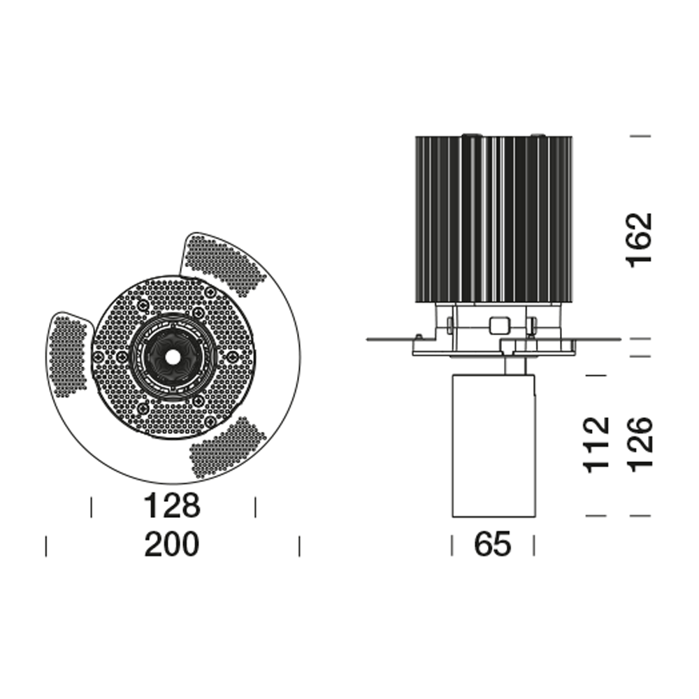 9420298 Встраиваемый в потолок светильник Platek E4 Plus  E4 Plus - 1 LED 2700K 47°  - Вид №6