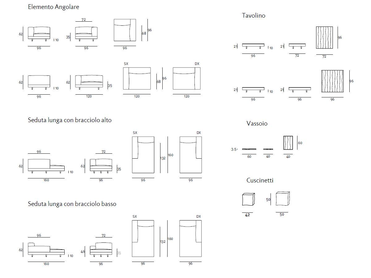Модульный кожаный двухсторонний диван Living Divani Lorentz ARCH-00066158 - Вид №6