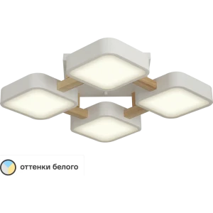 Люстра потолочная светодиодная Ritter Scandia 52072 6 56 Вт 19 м² регулируемый белый свет цвет белый/ дерево