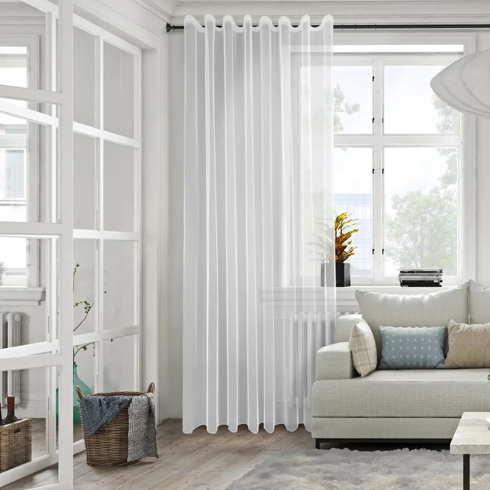 Тюль на ленте Мэдисон 150x280 см цвет кремовый MIAMOZA STLM-2007966 - Вид №7