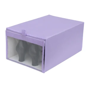 Коробка для обуви Spaceo 22х16x34 см полиэстер цвет фиолетовый 16292870 STLM-2110685