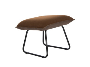 Мягкая подставка для ног из ткани и кожи