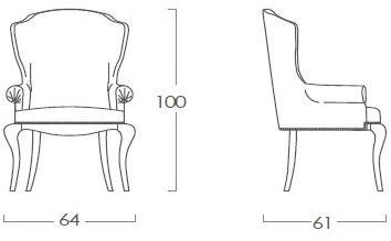 Jetclass Стул из ткани с подлокотниками Deluxe Jdl302 - Вид №1