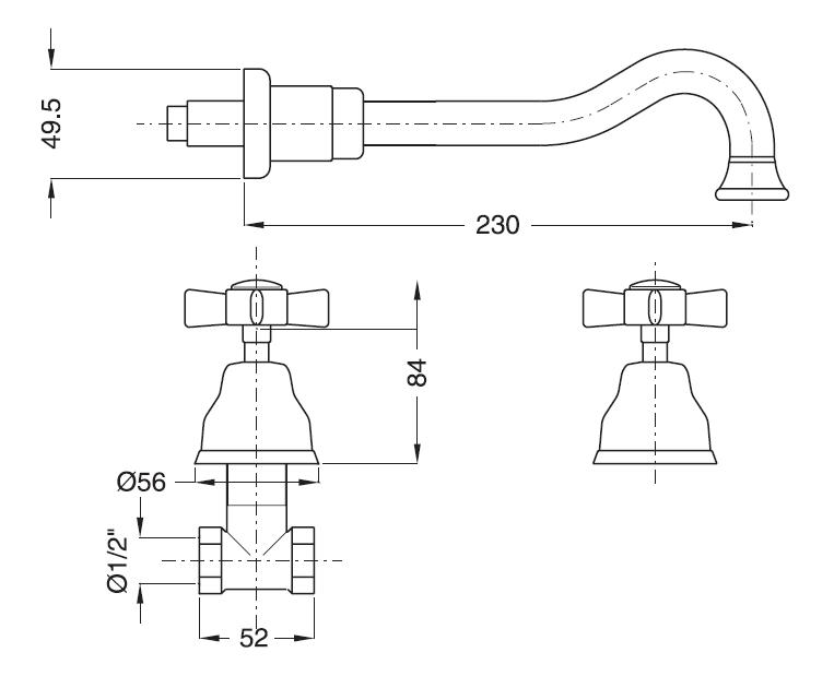 Смеситель MIGLIORE Princeton ML.PRN-869.CSCR для раковины - состареный хром  - Вид №3