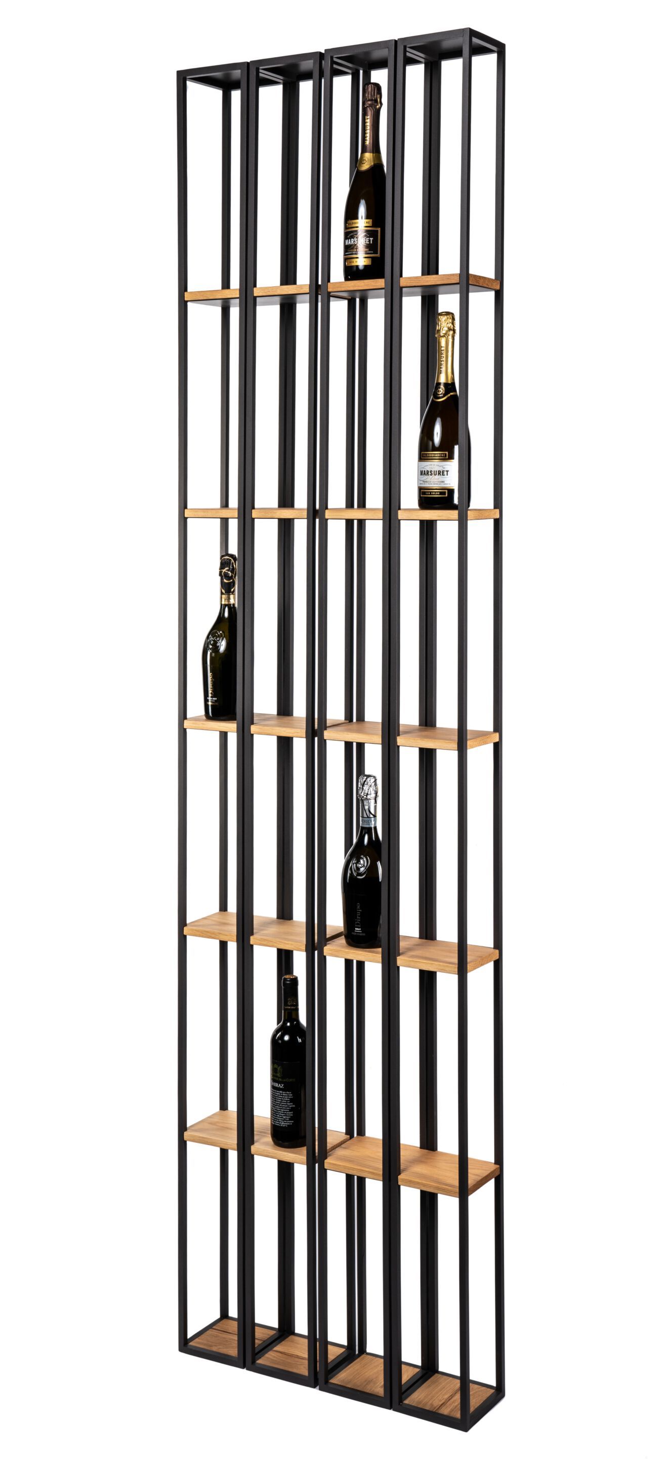 Стальная и деревянная настенная винная стойка Canel Fucina Design BIBLIO ARCH-00002980 - Вид №6