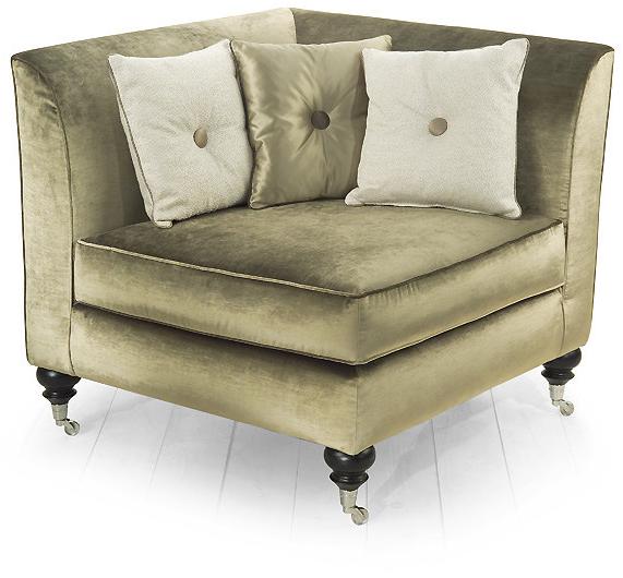 MARIONI Мягкое угловое кресло на колесиках Gladys I0053s - Вид №1