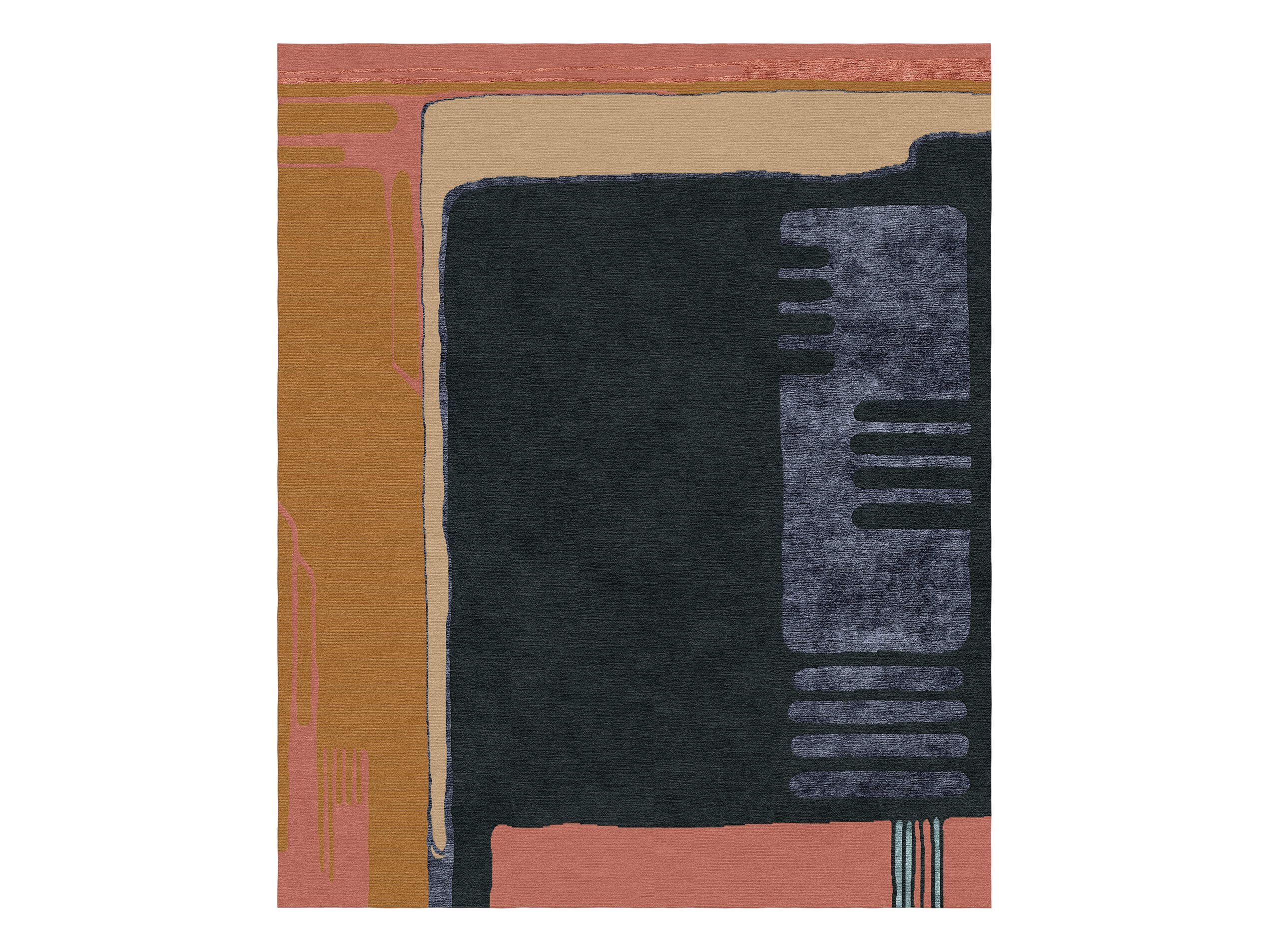 Прямоугольный ковер ручной работы Tapis Rouge абстракция ARCH-00071052