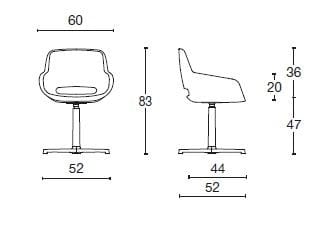 Тканевый стул с подлокотниками для залов ожидания Diemme Clea Plus ARCH-00031546 - Вид №4
