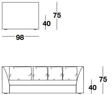 Frigerio Salotti 3-х местный тканевый диван Duncan sun-id-1476532 - Вид №2