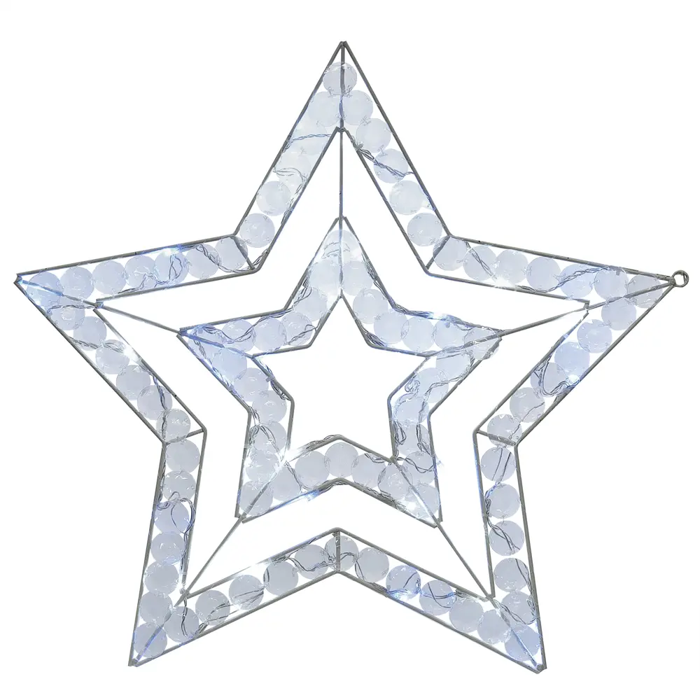 Светящаяся электрическая фигура «Звезда синяя» 36 ламп, 57 см, для улицы 15821768 STLM-2002170 Santreyd  - Вид №1