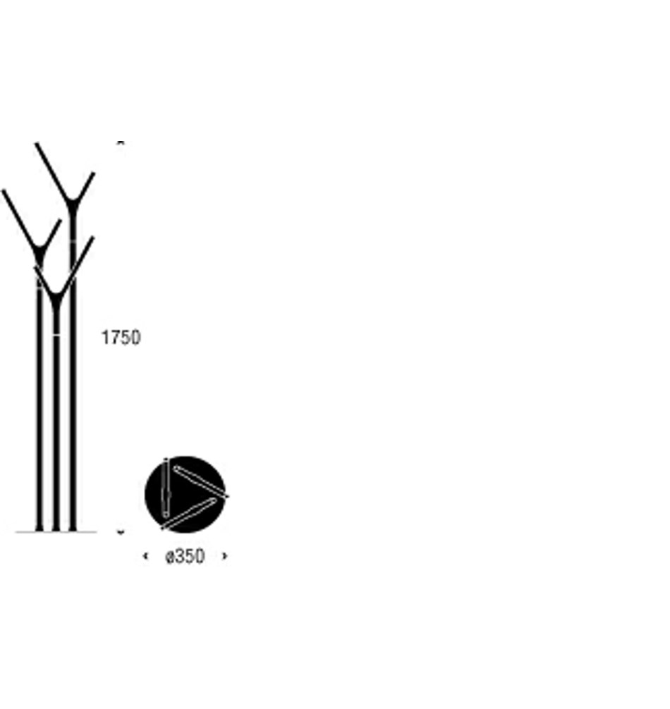 FROST WISHBONE Подставка для прихожей » черный / золотой Сталь Черное золото W1001-GB  - Вид №1
