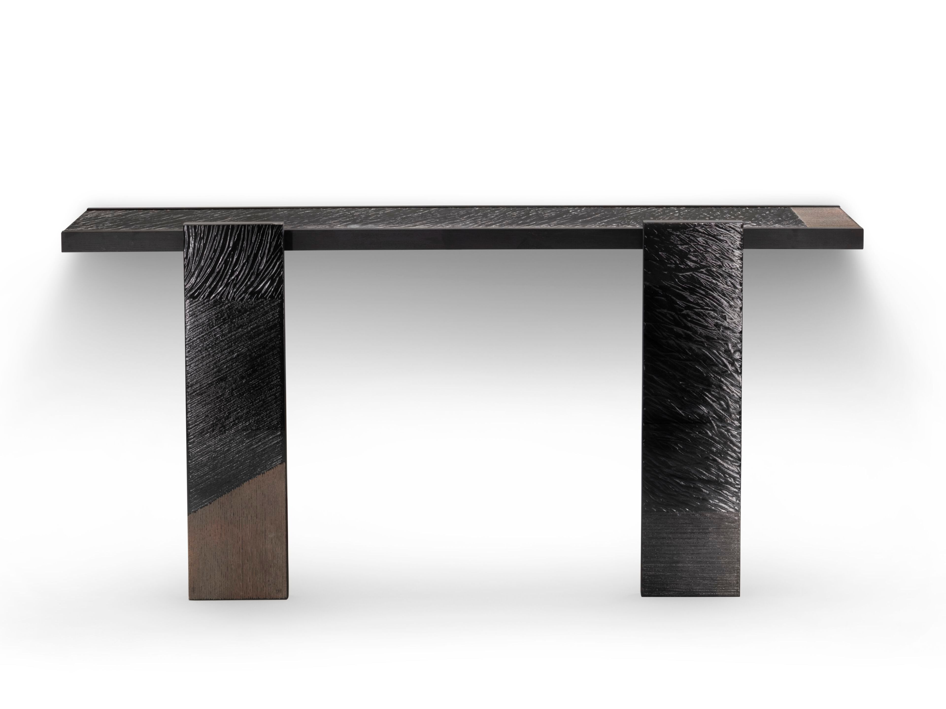 Прямоугольная консоль из дерева и стекла ARTE VENEZIANA Sub Umbra ARCH-00007672