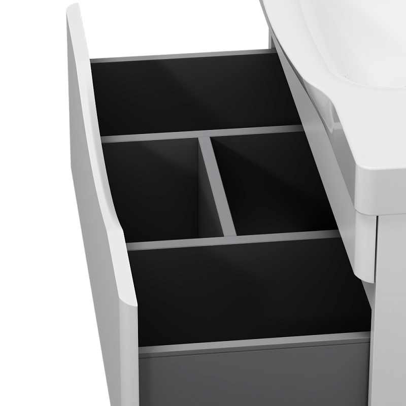 M80FSX0802WG База под раковину напольная 80 см 2 ящика белый глянцевая шт AM.PM Like - Вид №4