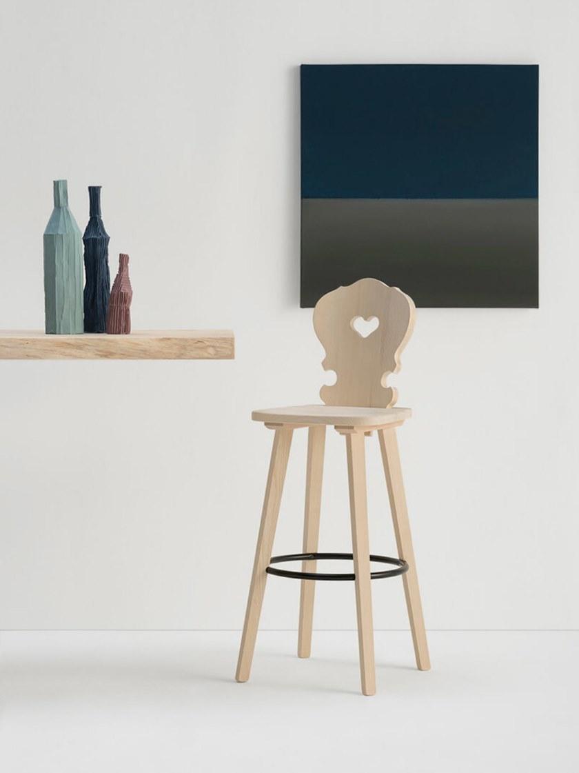 SIPA Барный стул из дерева с подставкой для ног Vienna sun-id-1503350 - Вид №3