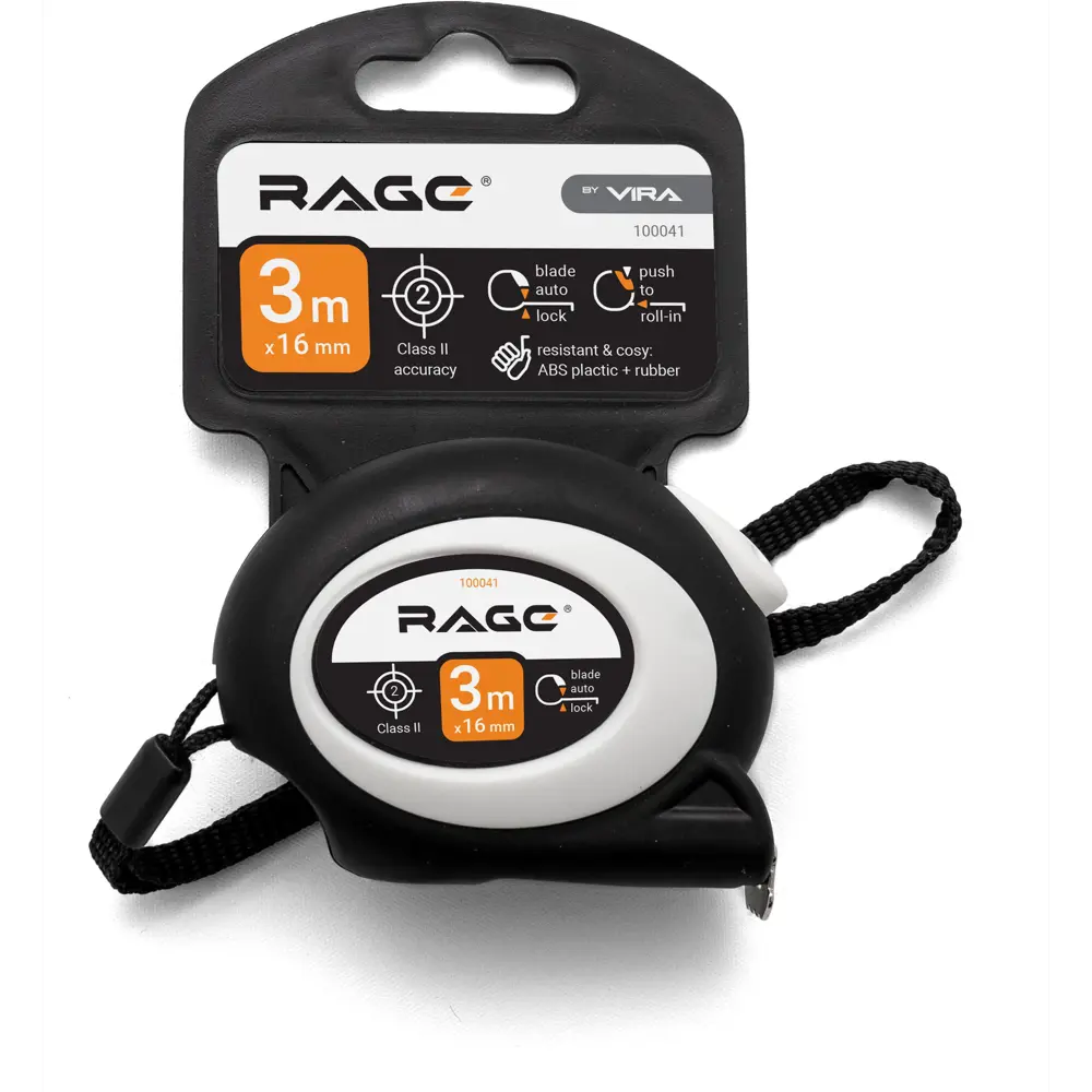 Рулетка RAGE с автоблокировкой 3 метра - точный измерительный инструмент 85105033 STLM-1566861 - Вид №5