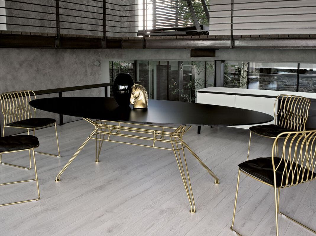 Обеденный стол из стали и дерева Bontempi Casa SANDER ARCH-00029364 - Вид №4