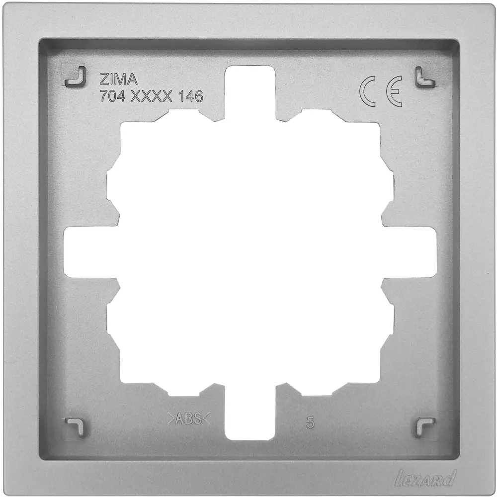 Рамка Lezard Zima для розеток и выключателей - серый матовый 89398407 STLM-1569058