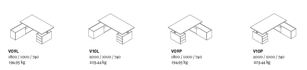 Деревянный угловой секционный стол со встроенной полкой MDD Viga ARCH-00080022 - Вид №51
