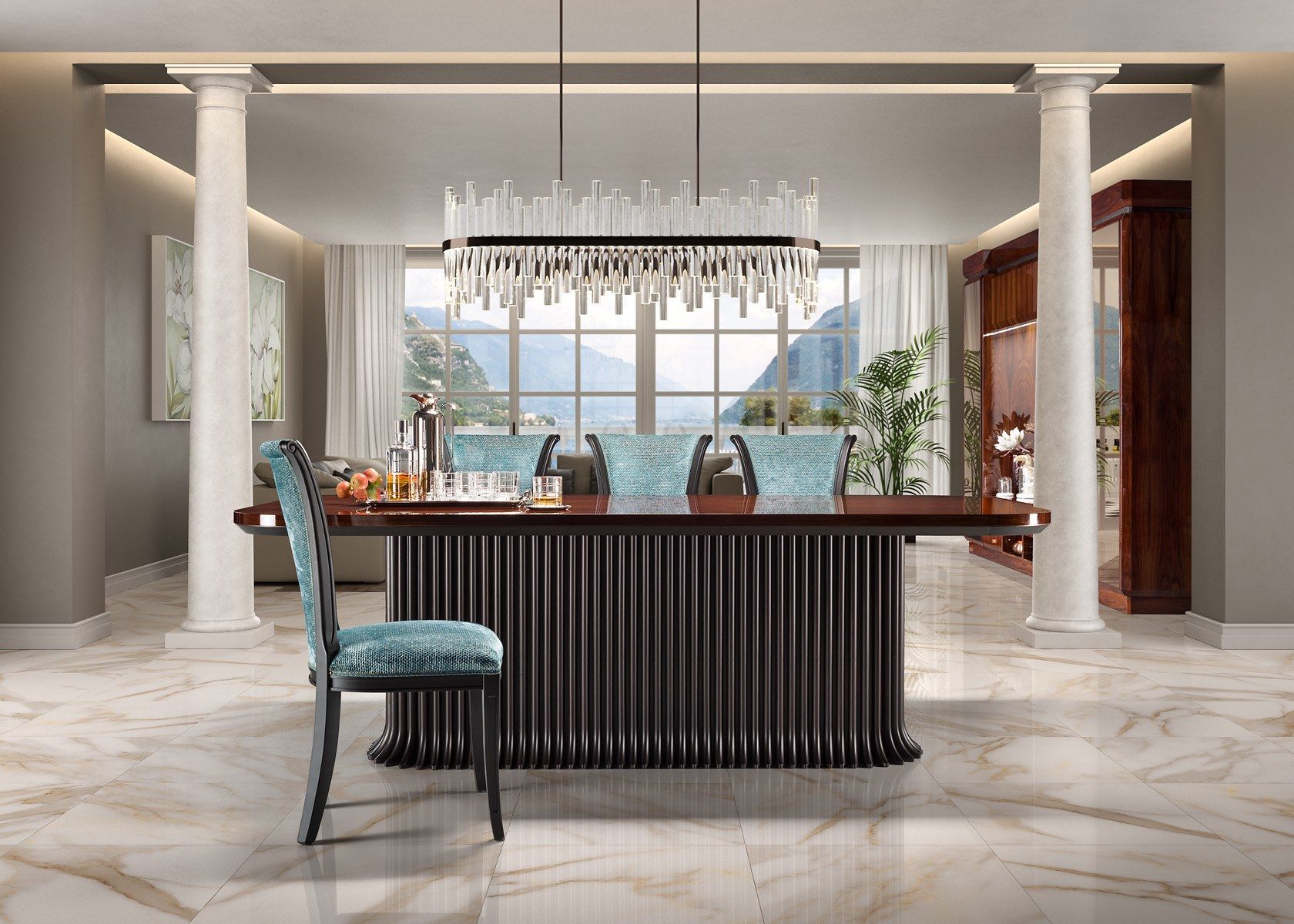 Прямоугольный стол для гостиной из розового дерева Prestige GRAN DUCA ARCH-00067583 - Вид №1