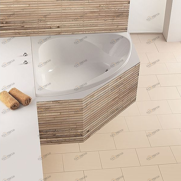 Ванна угловая SPECTRA 140 см с аэромассажной системой Deluxe HOESCH 3653