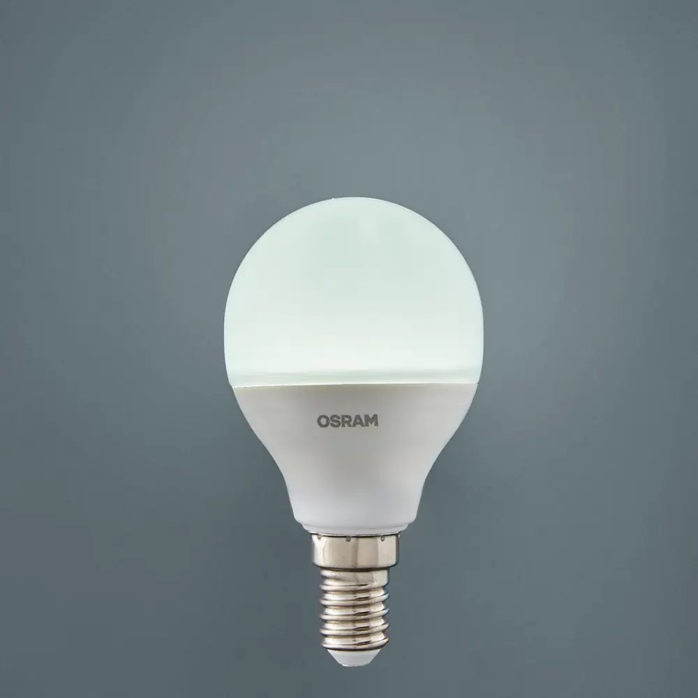 Лампа светодиодная Osram Antibacterial E14 220-240 В 5.5 Вт шар малый 470 лм холодный белый свет 82807763 STLM-2190489  - Вид №2