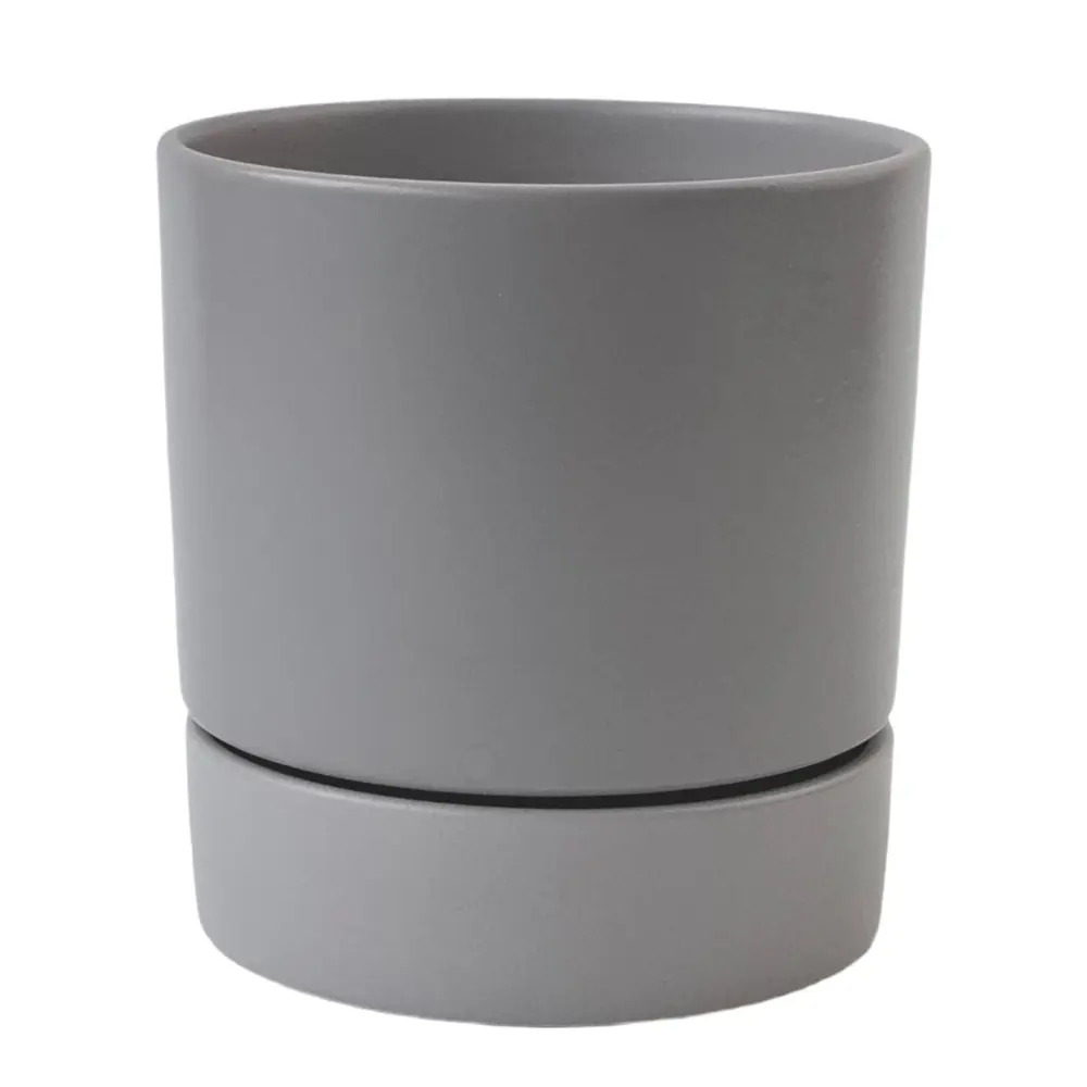 Горшок для цветов Берген Ø15 h15.5 см v1.8 л керамика серый Santreyd нет STLM-2146361