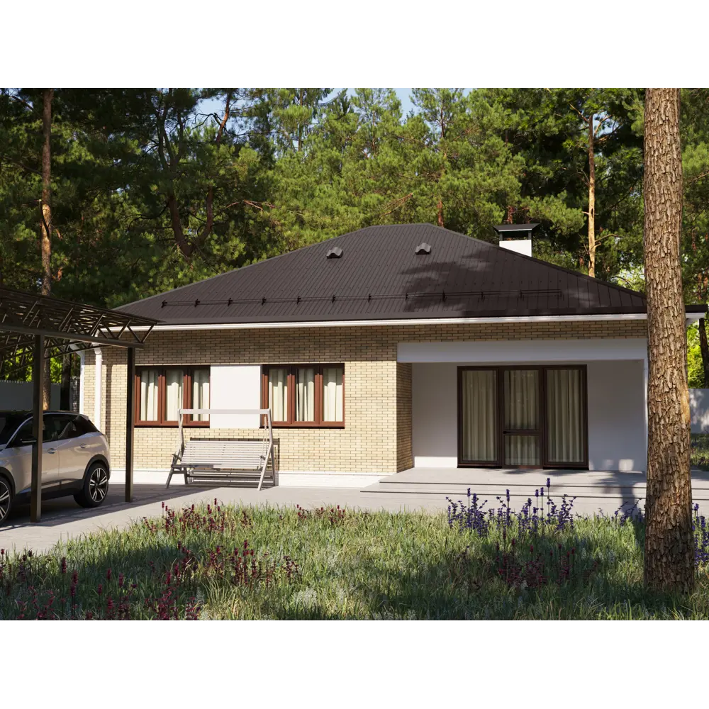 Профнастил С21 0.45 мм 1050x2000 мм RAL 8017 коричневый 82252741 STLM-2034298 Santreyd  - Вид №2