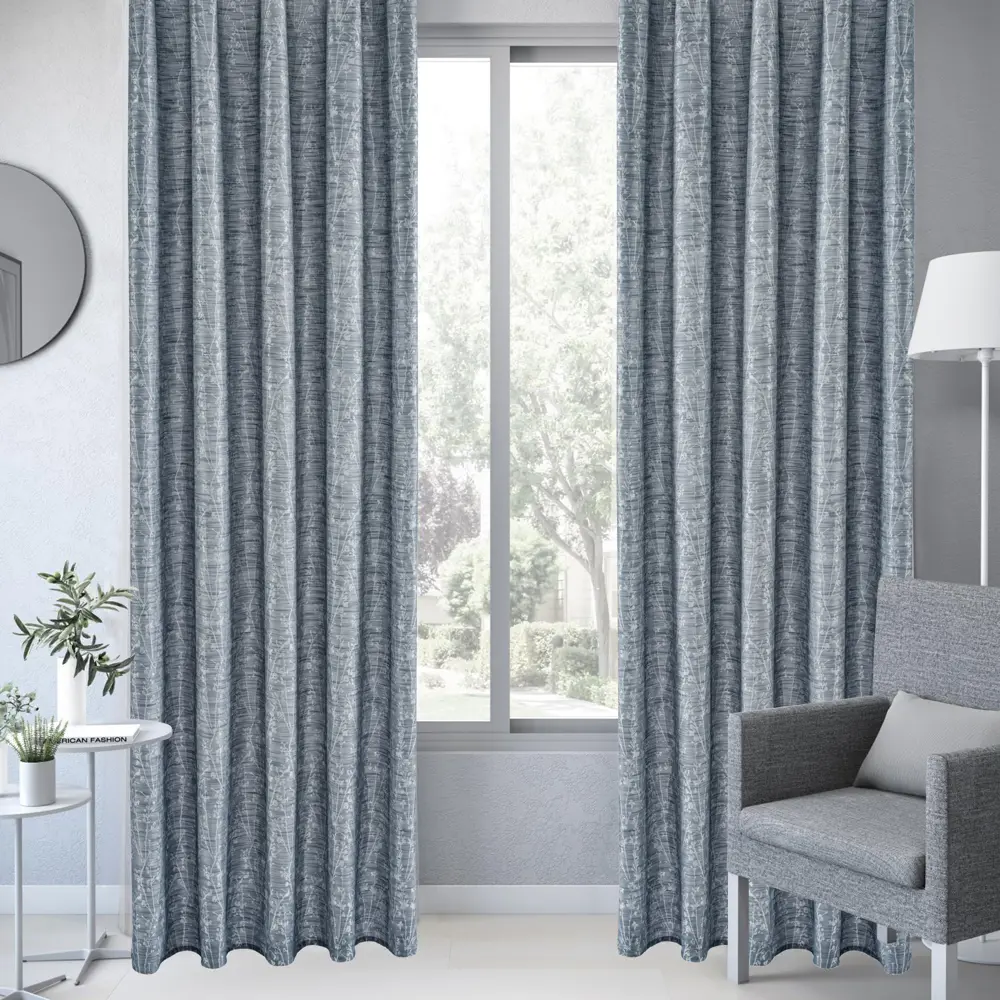 Штора на ленте Inspire Komelo 160x280 см цвет серый 83562076 STLM-2168737  - Вид №4