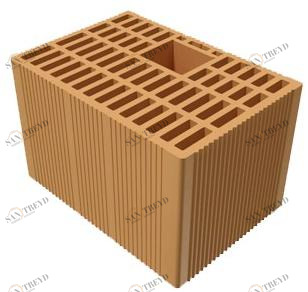 T2D Несущий кирпичный блок для армированной кладки Poroton® muratura armata 1889