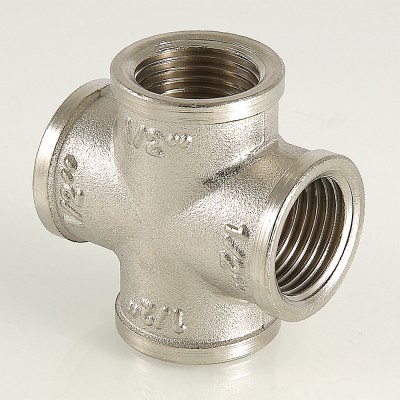 VTr.760.N.0004 Фитинг резьбовой – крестовина Valtec 1/2"  - Вид №14