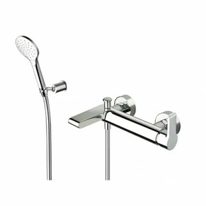 CRIDE181 Внешний смеситель для ванны с гибким шлангом LONG LIFE и регулируемым ручным душем с функцией защиты от накипи, 3 функции Cristina Rubinetterie