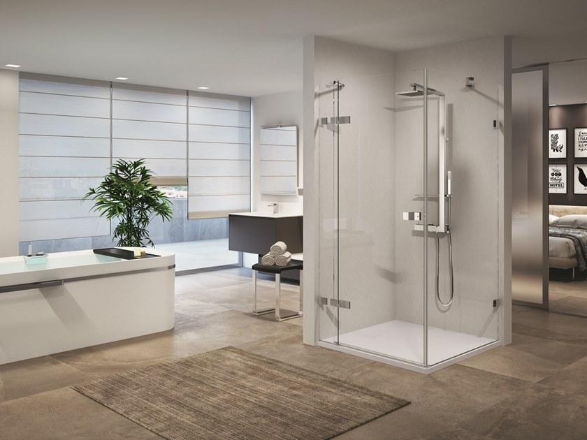 NOVELLINI Душевой уголок угловой с распашной дверцей Gala sun-id-1416570 - Вид №1