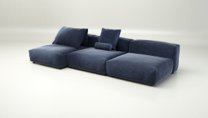 Модульный диван с полуостровом