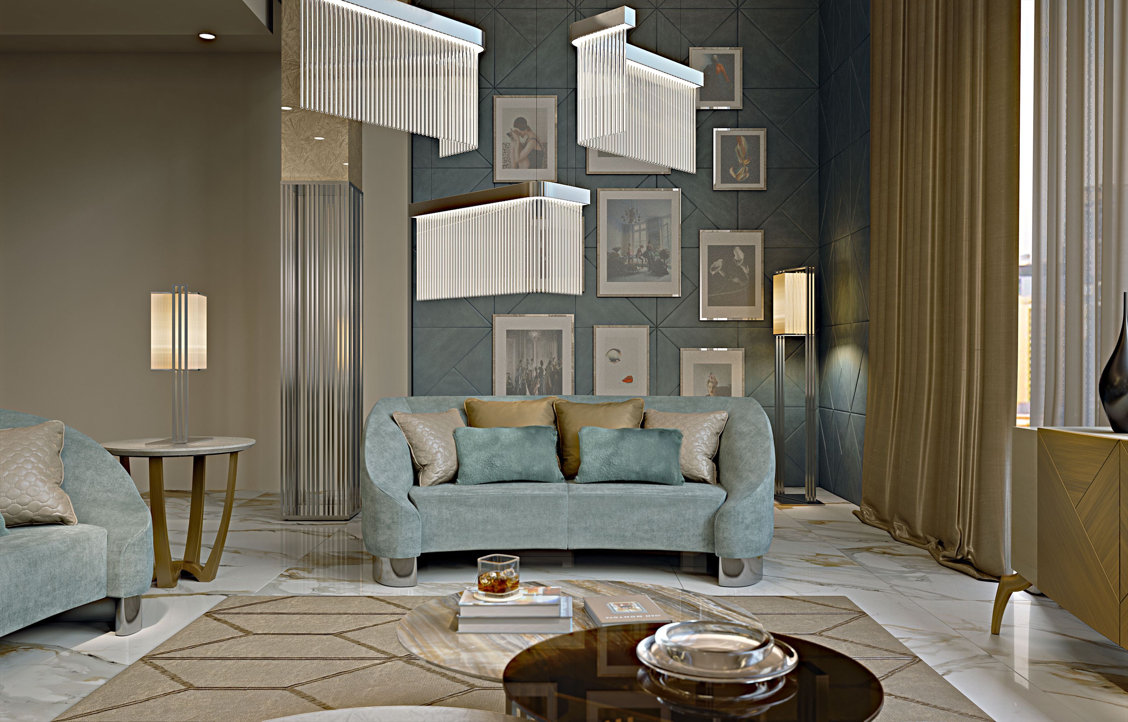 Стеклянный светодиодный подвесной светильник Bizzotto Italia Symphony – Infinity ARCH-00049038 - Вид №2