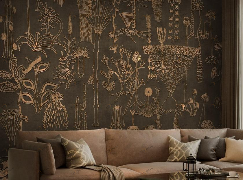 Affreschi & Affreschi Рулонные экологические обои из гипса с цветочными мотивами Season 1 sun-id-1425991