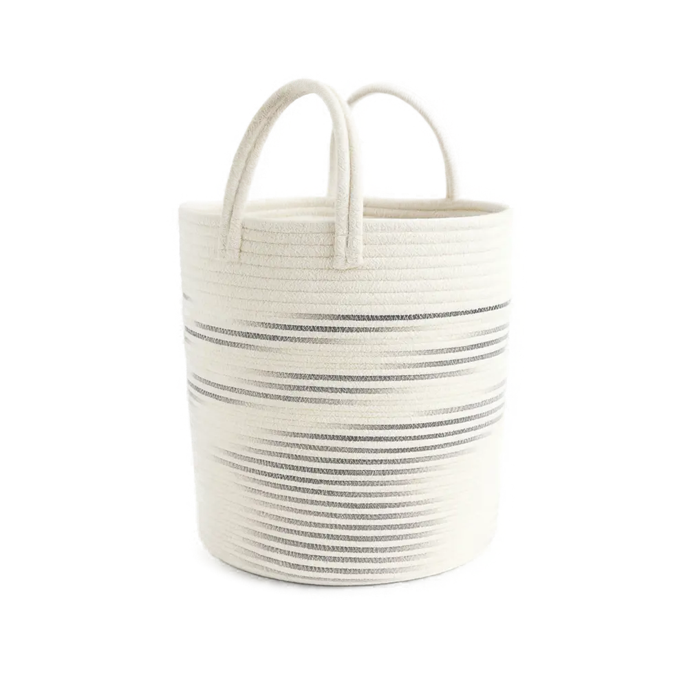 Корзина для белья Primanova Темза 45 л цвет бело-серый STLM-2150763