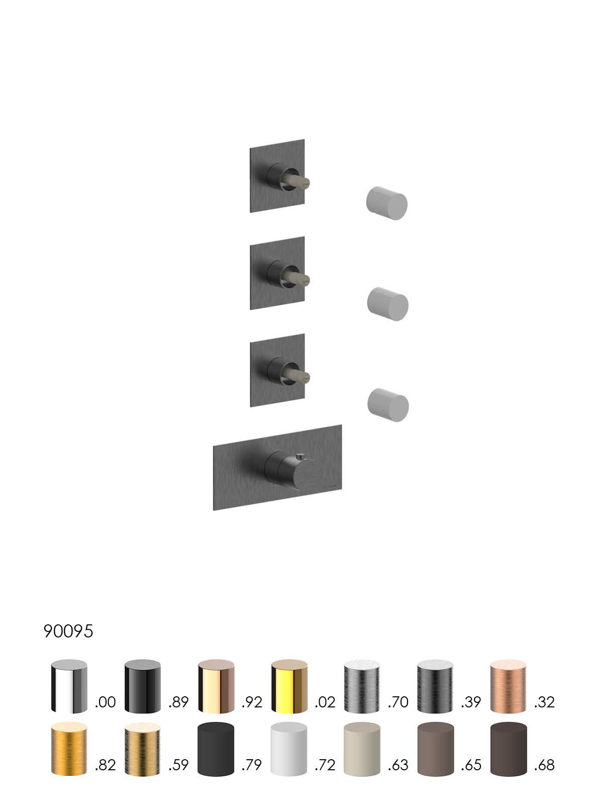 Термостатический смеситель для душа с 4 отверстиями Rubinetterie Frattini отдельная эстетика ARCH-00015119 - Вид №9