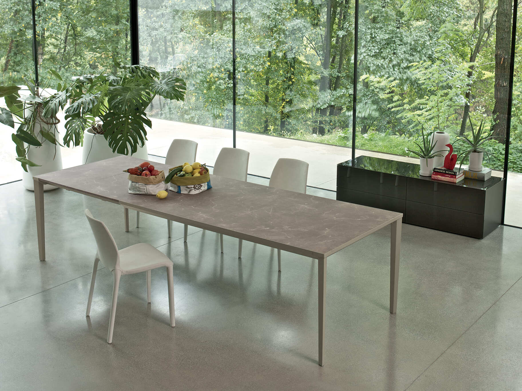 Выдвижной металлический и меламиновый обеденный стол Bontempi Casa ECHO IN ARCH-00150158 - Вид №1