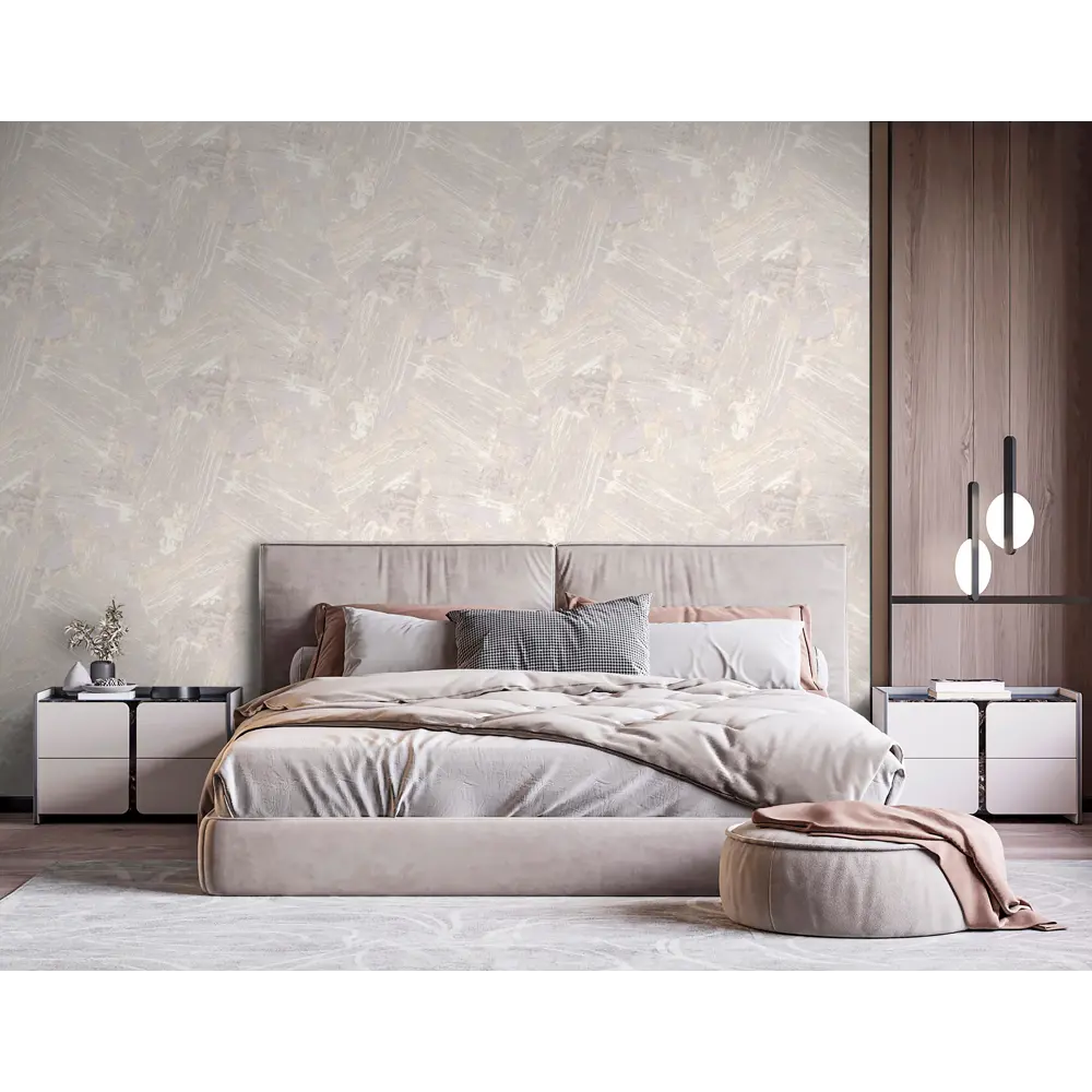 WALLSECRET Encanto - флизелиновые обои пудрового оттенка с тиснением 89363296 STLM-0817378 - Вид №3