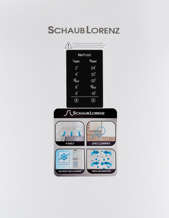 9245492 Холодильник с морозильником   Schaub Lorenz SLU S379W4E белый STDN-0102832 - Вид №5