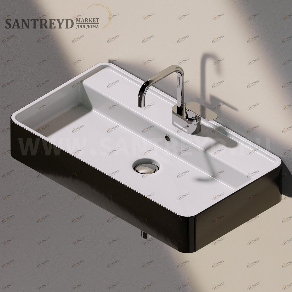 MW75SBICOLOR Подвесная раковина настенная прямоугольная Ceramica Flaminia Miniwash черная