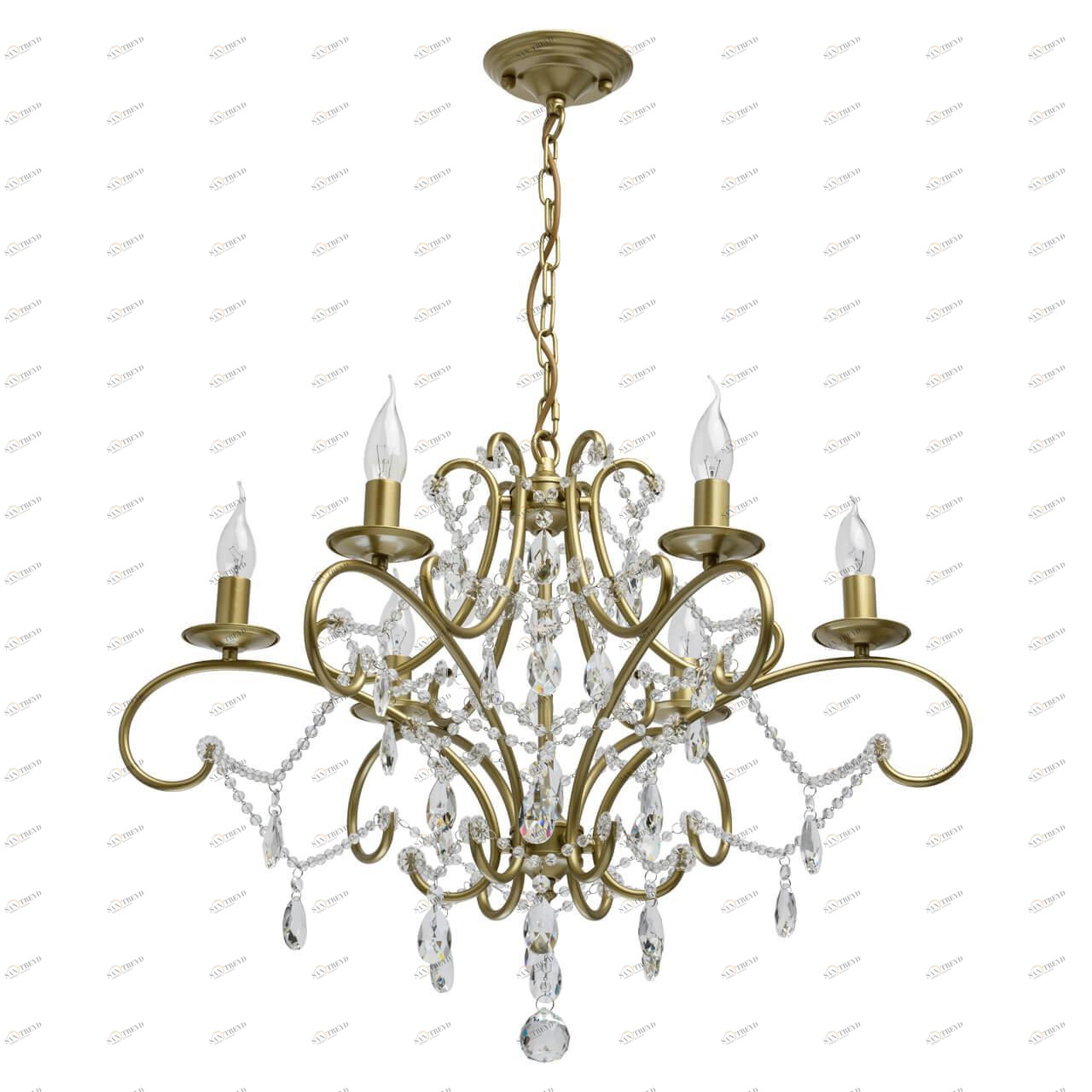 Подвесная люстра MW-Light Адель 10 373014606 MW-LIGHT ДИЗАЙНЕРСКИЕ, АДЕЛЬ 10 182180 Золотой 