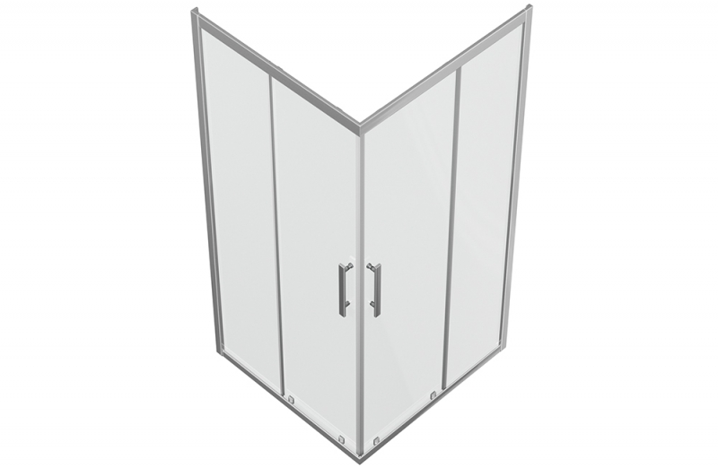 Душевое ограждение (без поддона) с двумя раздвижными дверьми STREAM BS090.2204S bravat - Вид №4