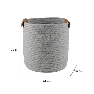 Корзина для хранения Zenfort Ангара 14л текстиль серый