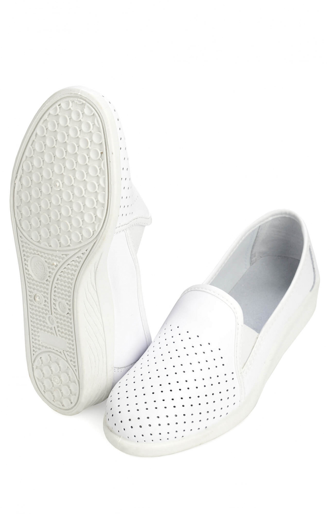 68170 Туфли мужские с закрытым задником белые  Сабо и сланцы размер 43 Спецодежда 