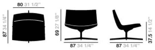 arper Кресло поворотное с 4-мя спицами Catifa 80 2009 - 2028 - Вид №7