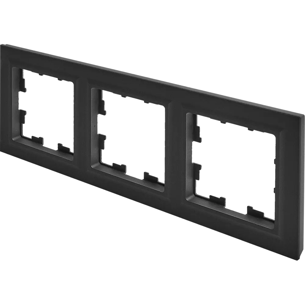 Рамка IEK Brite для розеток и выключателей на 3 поста в цвете графит 87761346 STLM-1102323 - Вид №2