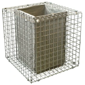 Габион - клумба 60x60x60 см оцинкованная сталь серый