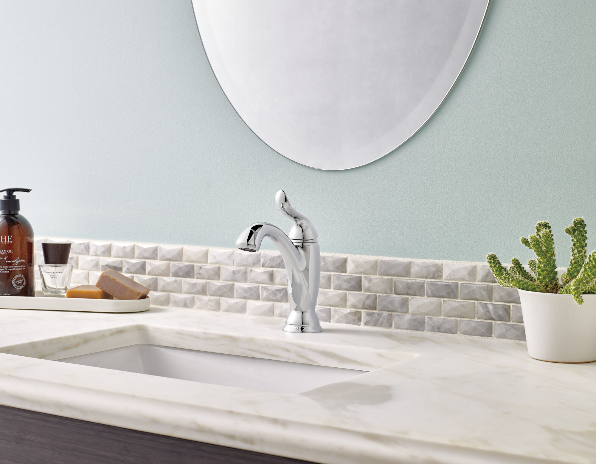 594-MPU-DST Смеситель для ванной с одной ручкой Delta Faucet Linden Хром  - Вид №1
